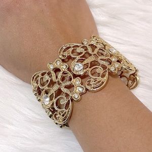 NWT Statement Gold Plated & Rhinestone Bracelet